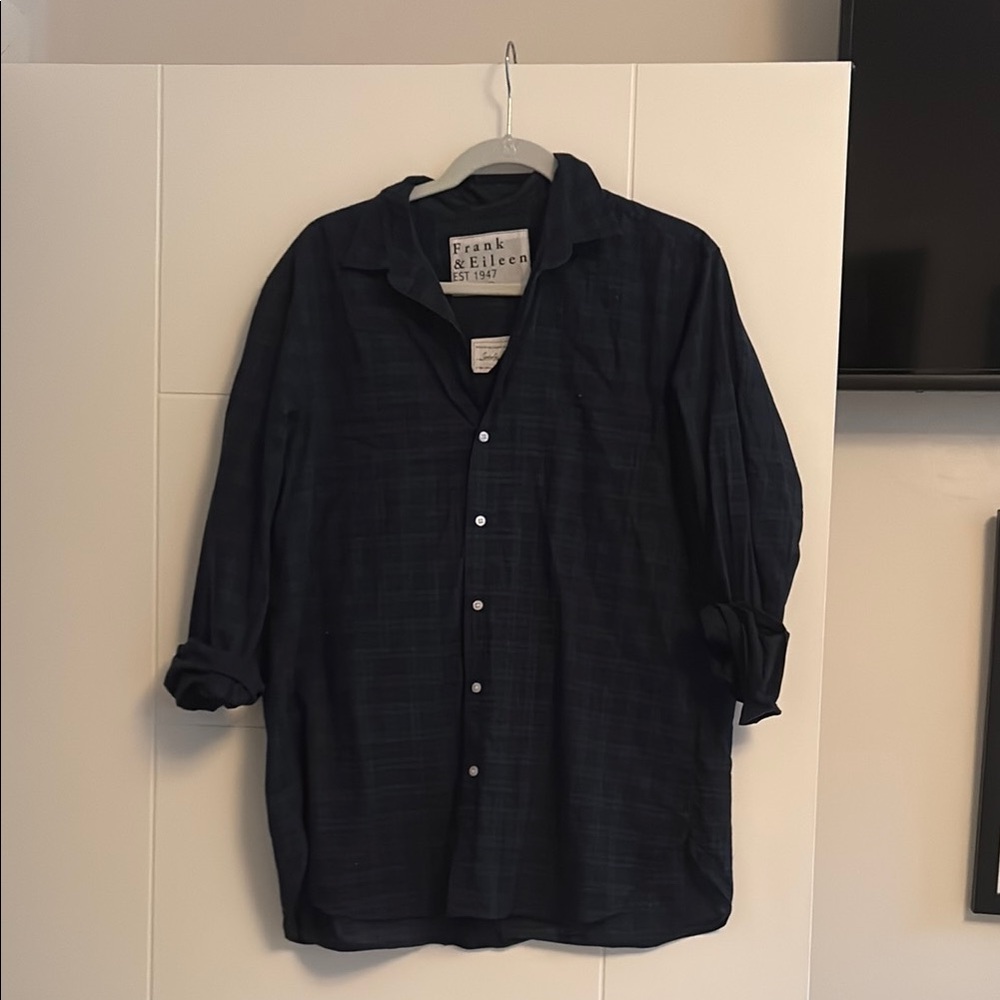 Frank & Eileen Blue Blouse Relaxed Fit